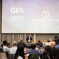 Andreas Villegas, President of Georgia Forestry Association Presenting his Keynote at the 2024 RBI Spring Workshop