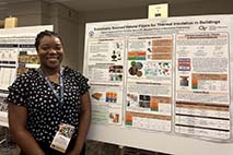 Elyssa Ferguson, RBI Fellow during the Student Poster Session at the 2023 RBI Spring Workshop on Packaging Innovation and the Circular Economy