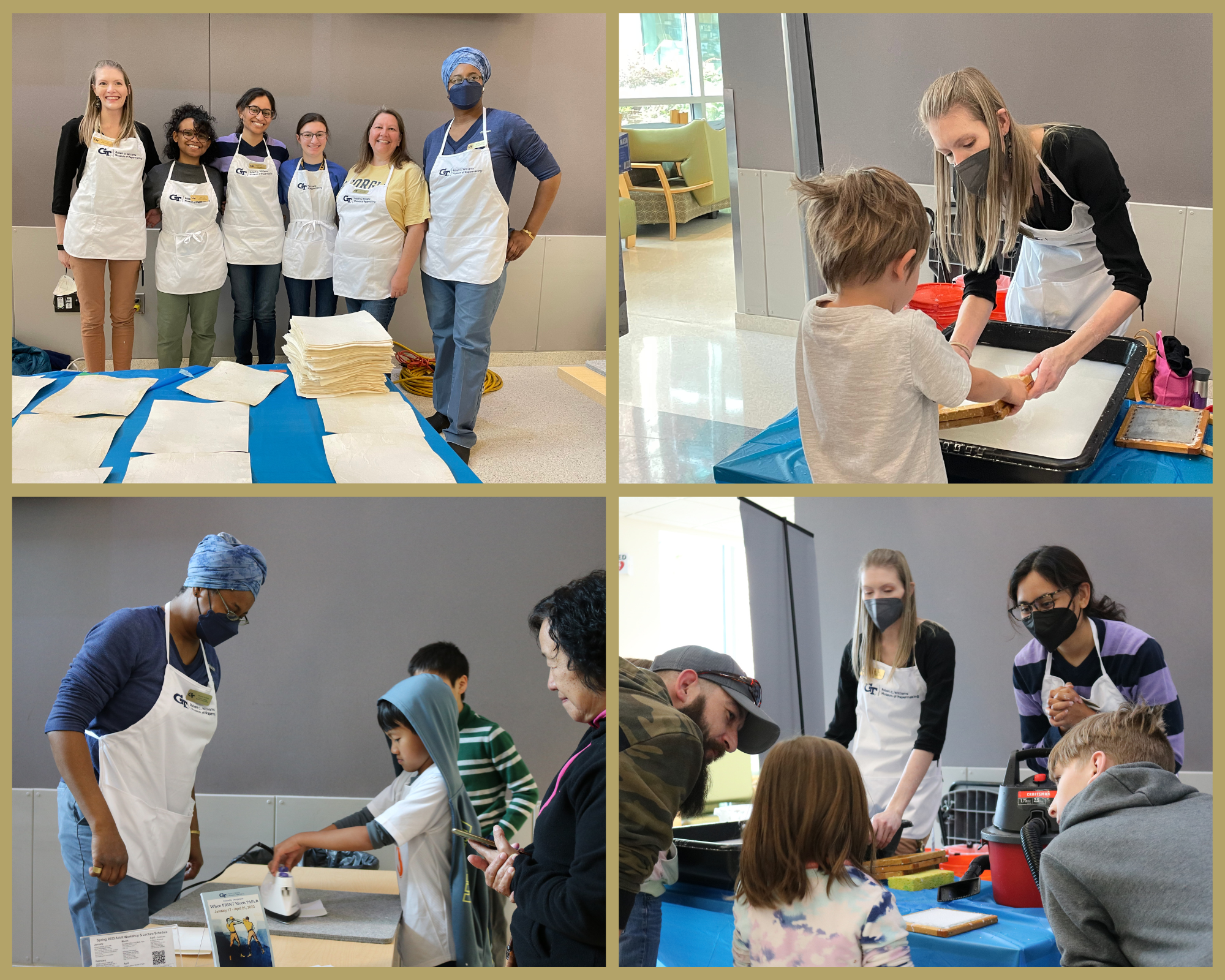 Images from the Papermaking booth of the Robert C. Williams Museum of Papermaking at GT Science and Engineering Day