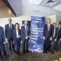 <p>Officials from Airbus and the Georgia Institute of Technology met to celebrate opening of the new Model-Based Systems Engineering (MBSE)-enabled Overall Aircraft Design (OAD) center.</p>