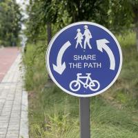 Photo of shared path sign on Atlantic Drive.